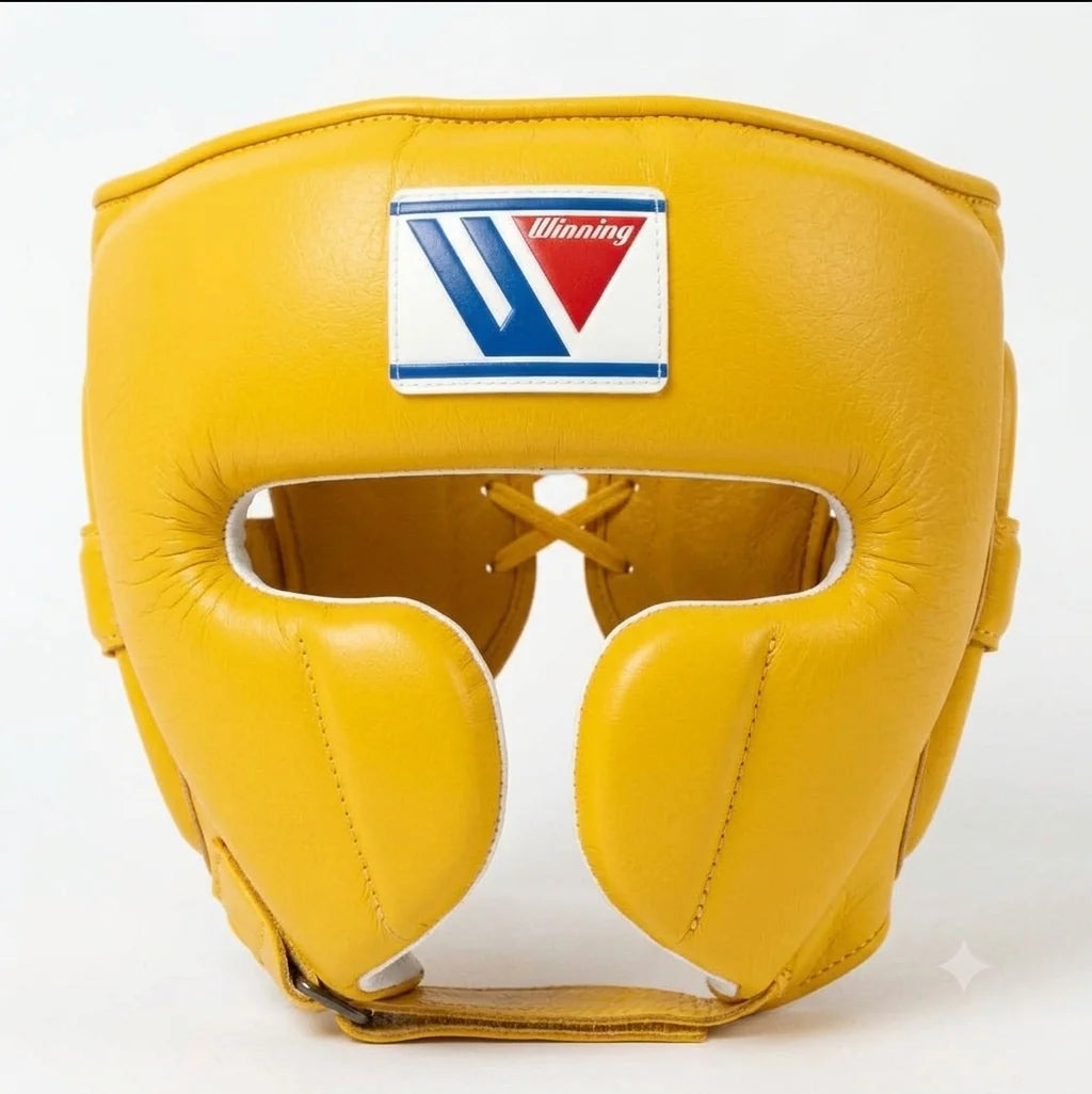 Winning Boxing Headguard Yellow Sparring