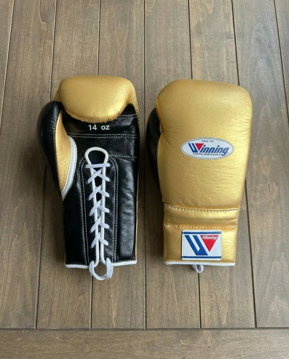 Winning Boxing Set Gold/Black Leather