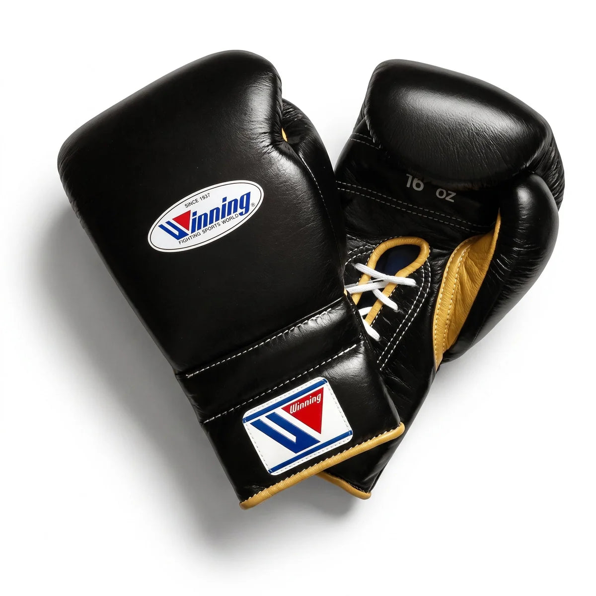 Winning Boxing Gloves Black/Golden Lace-Up