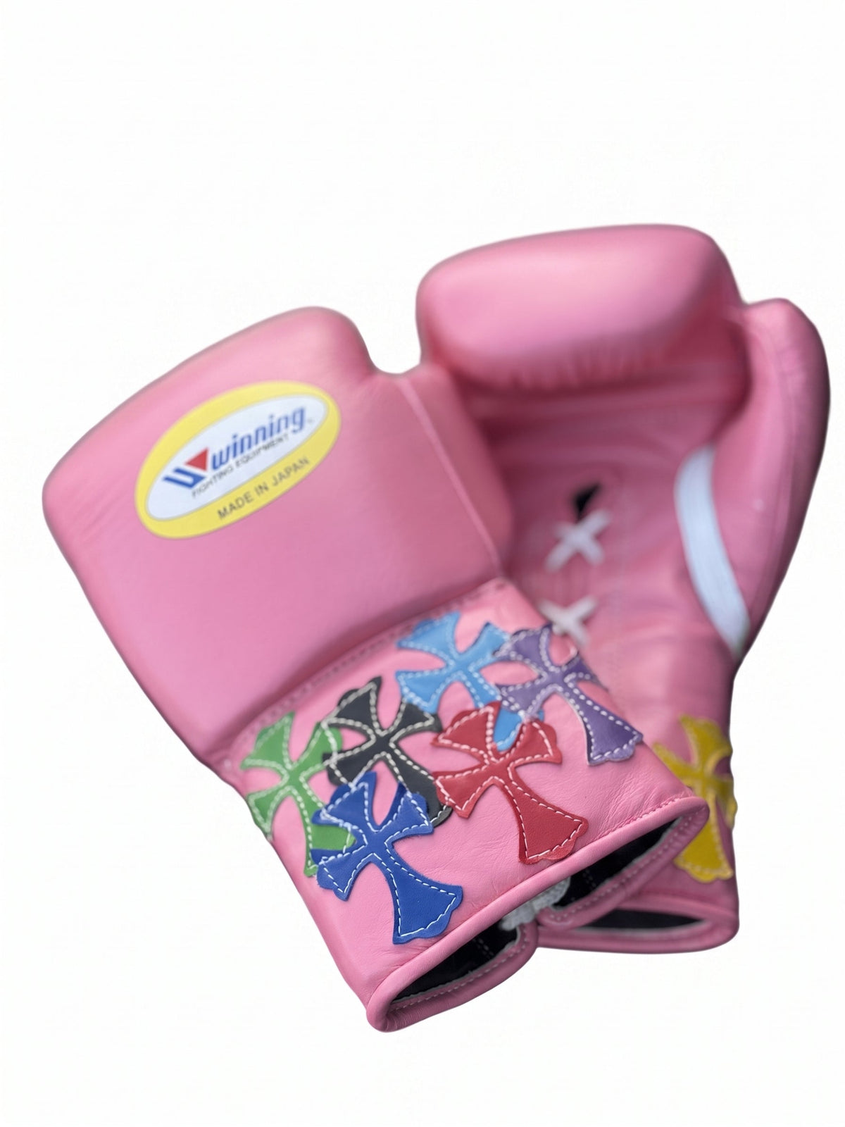 Winning Boxing Gloves Pink/white  Lace up
