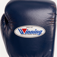 Winning Boxing Gloves Dark Blue Lace-Up