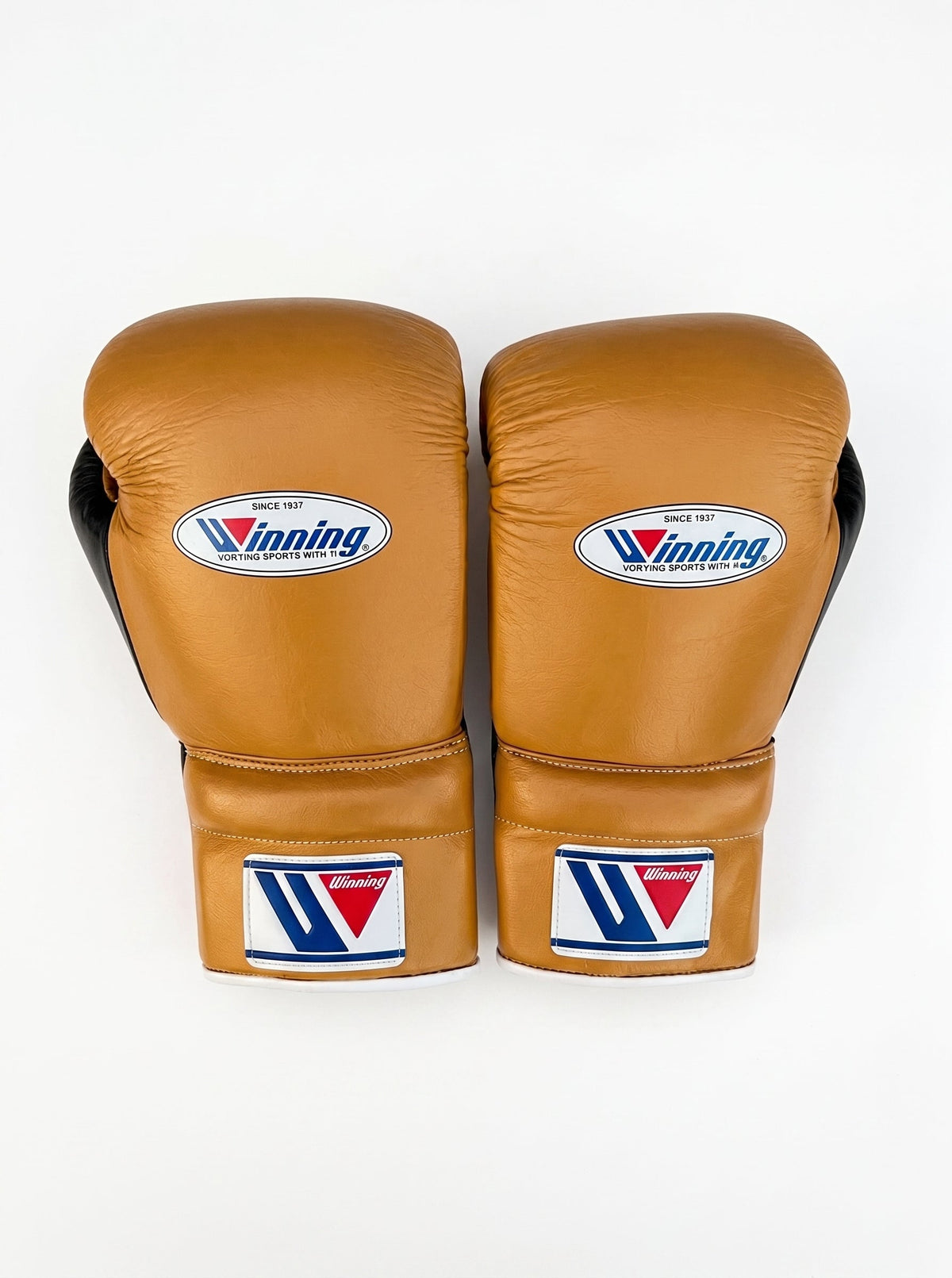 Winning Boxing Gloves Gold/Black Lace-Up