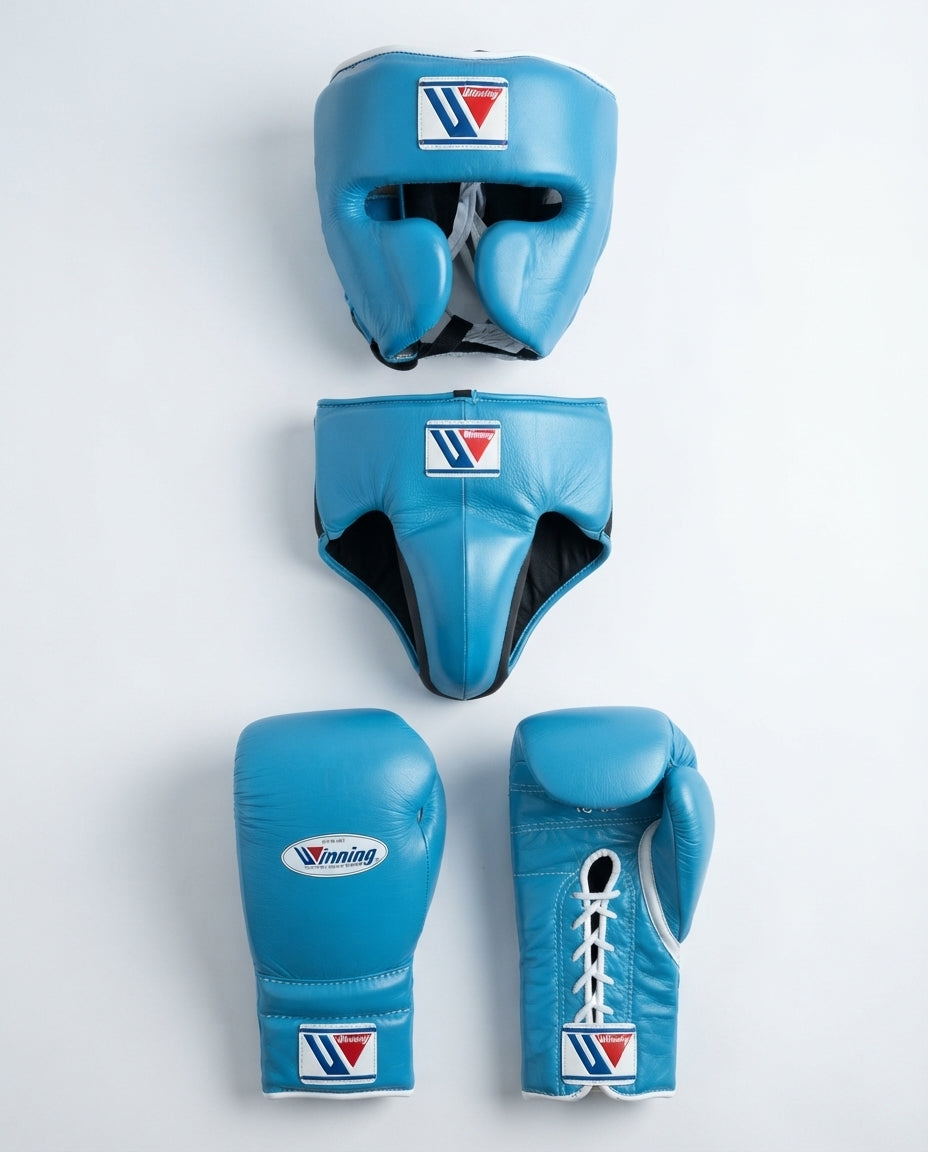 Winning Boxing Set Blue Leather
