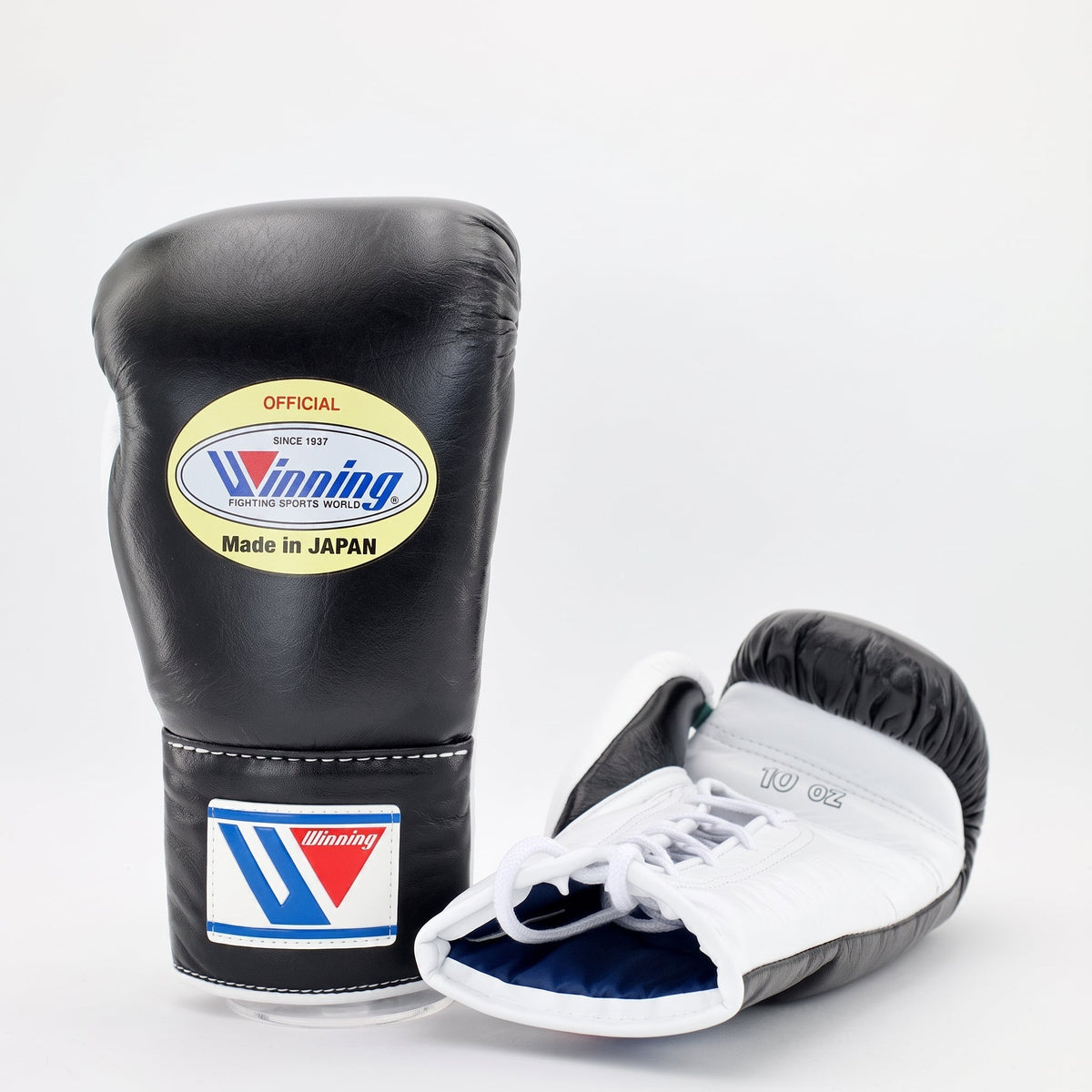 Winning Boxing Gloves Black/white  Lace up