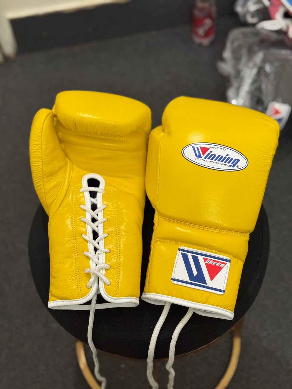 Winning Boxing Gloves Yellow Sparring