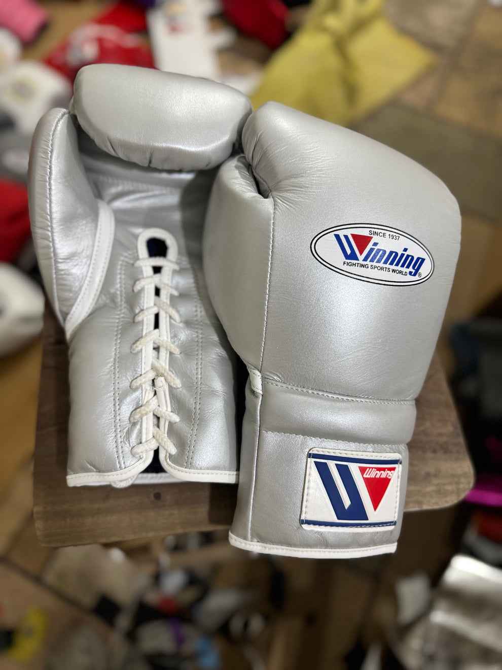Winning Boxing Gloves Silver Sparring