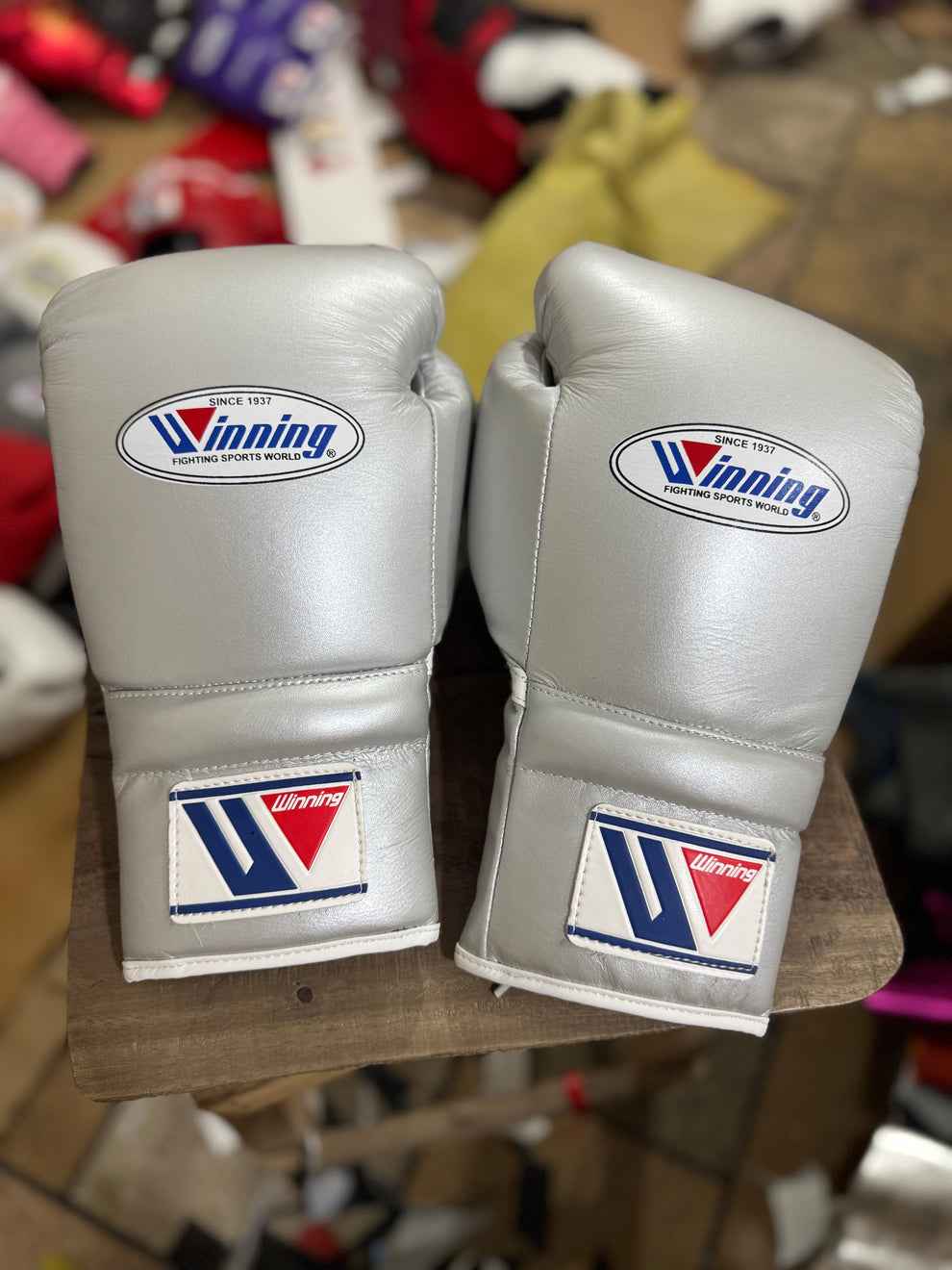 Winning Boxing Gloves Silver Sparring