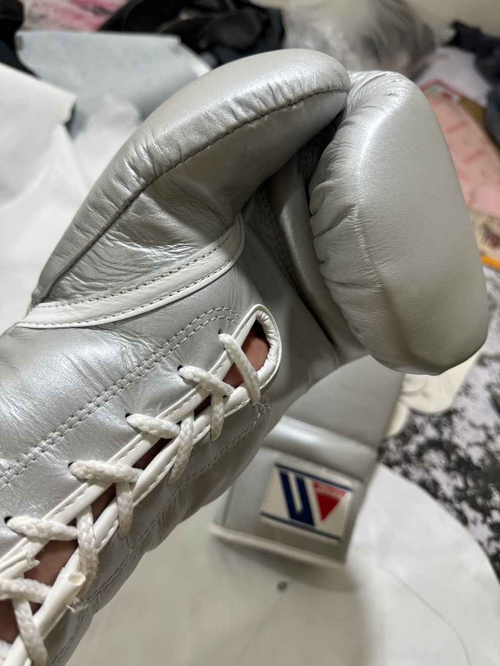 Winning Boxing Gloves Silver Sparring