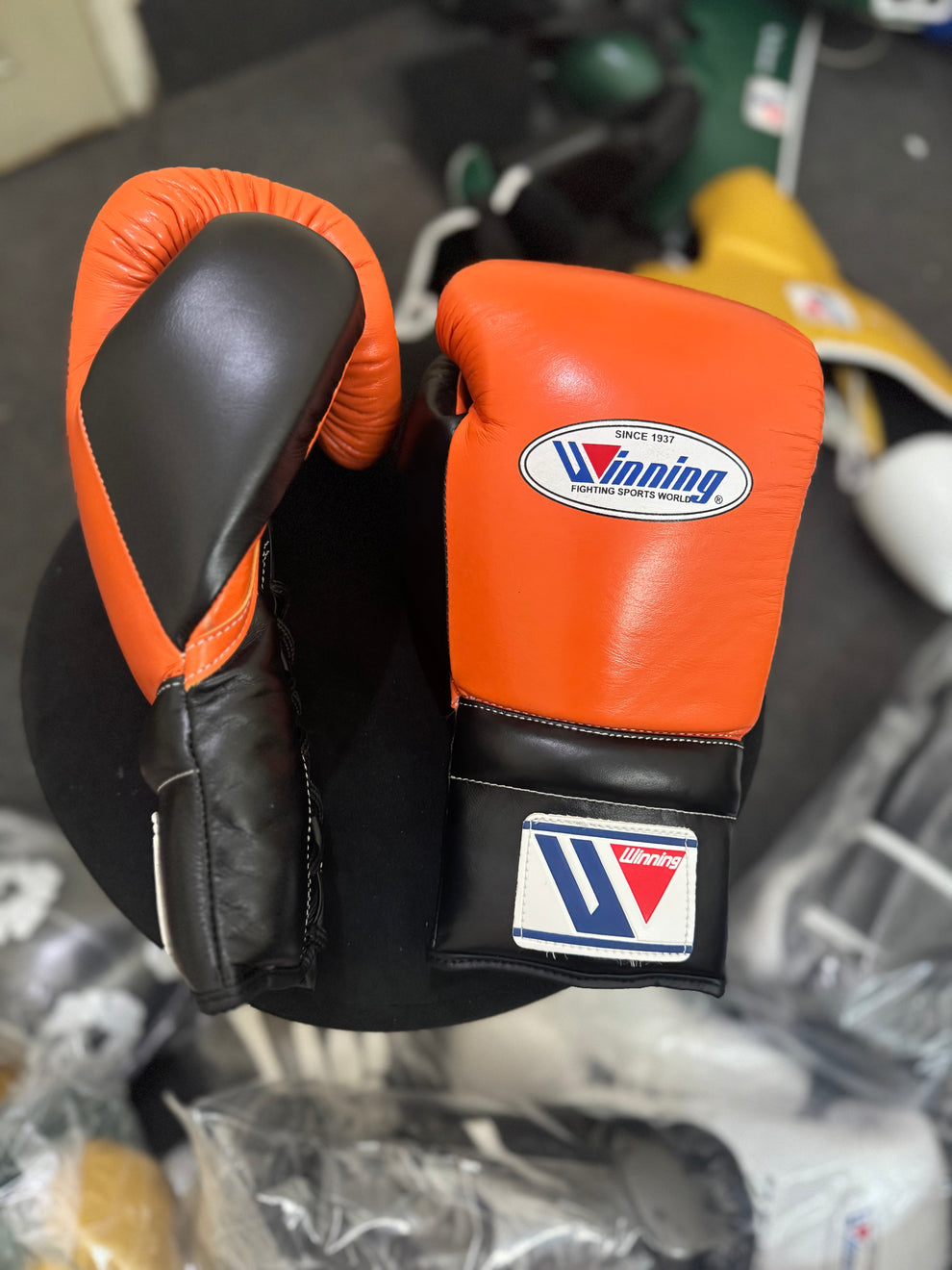 Winning Boxing Gloves Orange/Black Customization