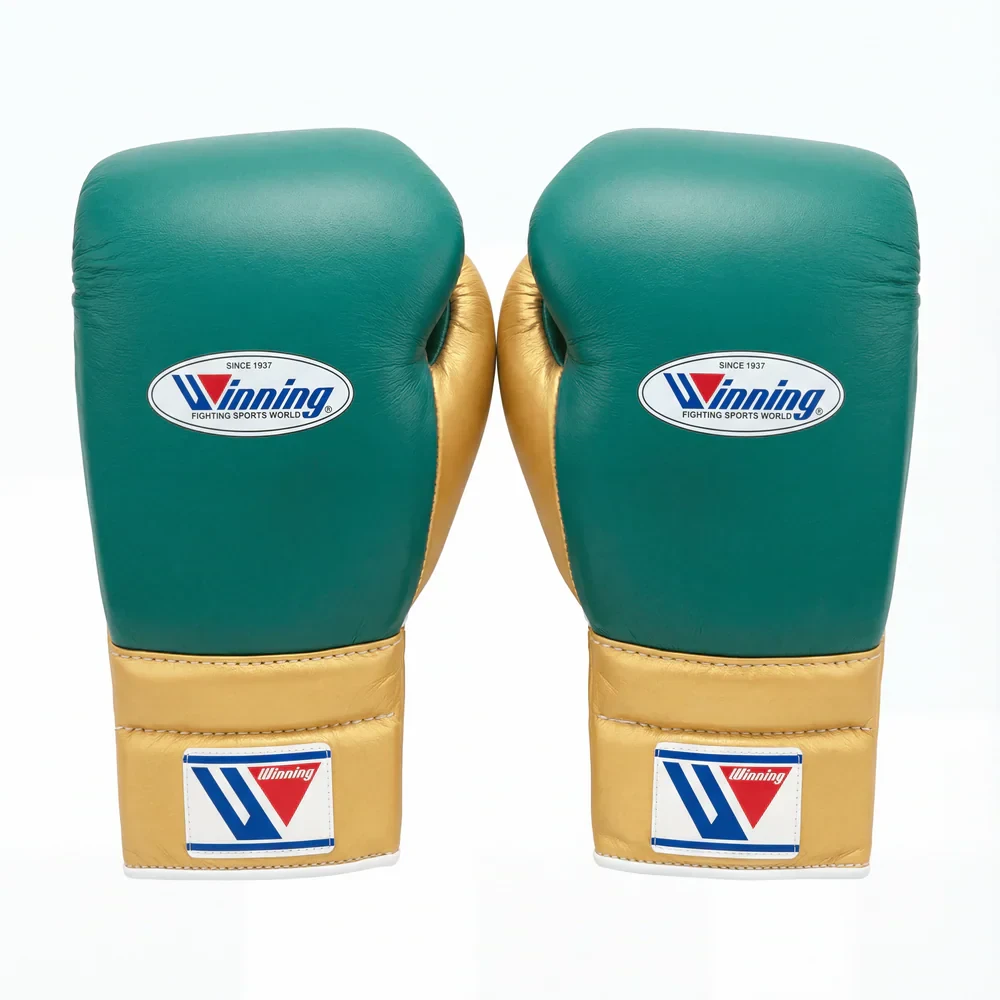Winning Boxing Gloves Forest-Green/Gold Custom