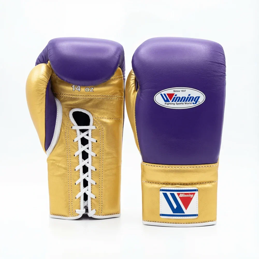 Winning Boxing Gloves Purple/Gold Sparring