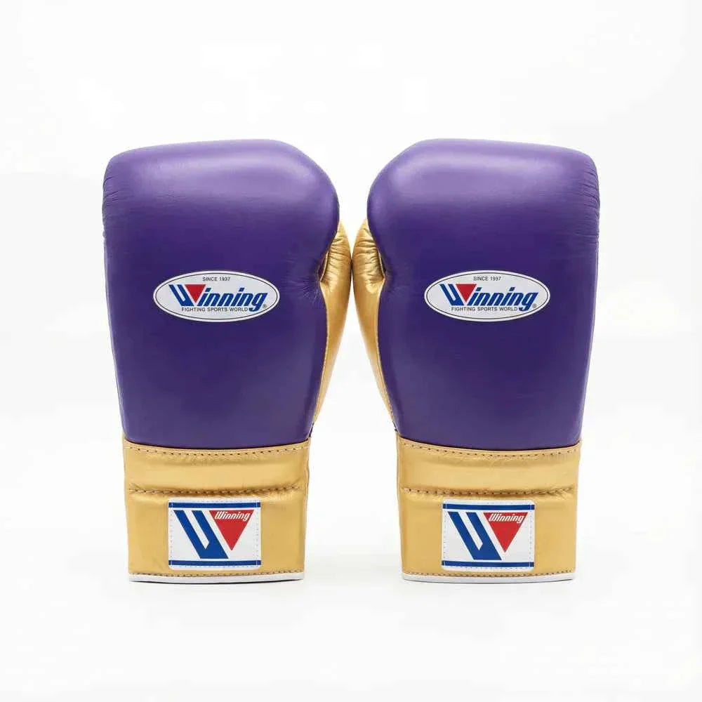Winning Boxing Gloves Purple/Gold Sparring