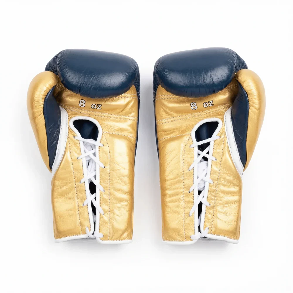 Winning Boxing Gloves Navy-Blue/Gold Custom Made