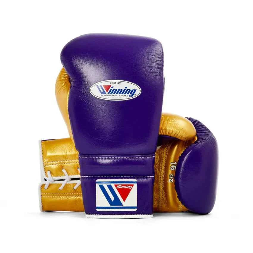 Winning Boxing Gloves Purple/Gold Custom