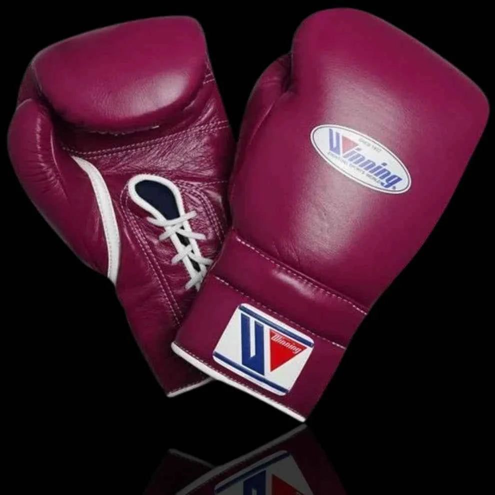 Winning Boxing Gloves Dark-Pink Custom