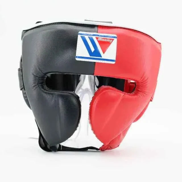 Winning Boxing Headguard Black/Red Custom