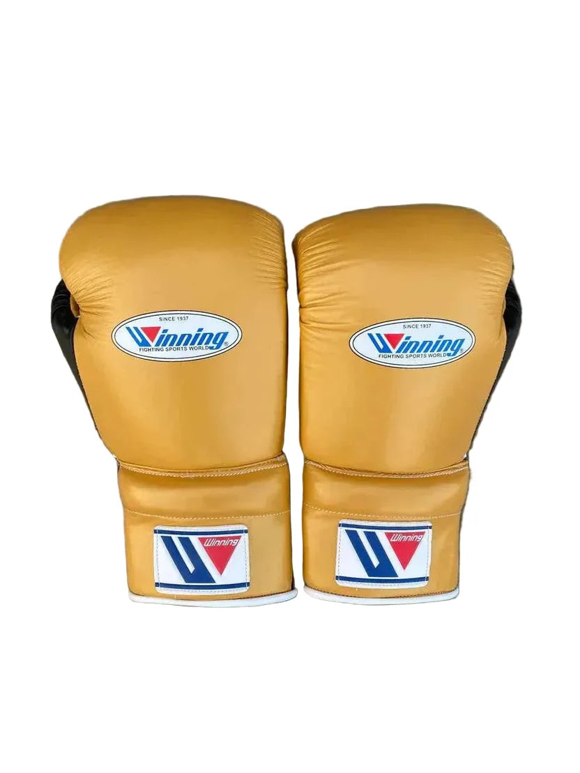Winning Boxing Set Black/Golden Leather