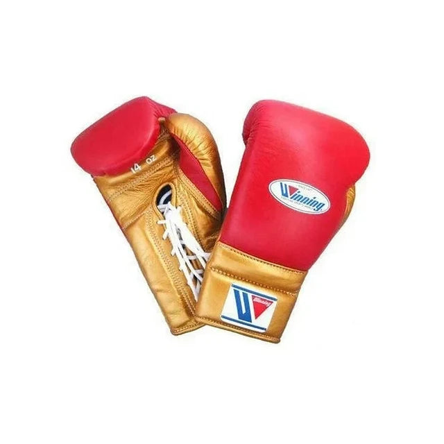 Winning Boxing Set Red/Golden Leather