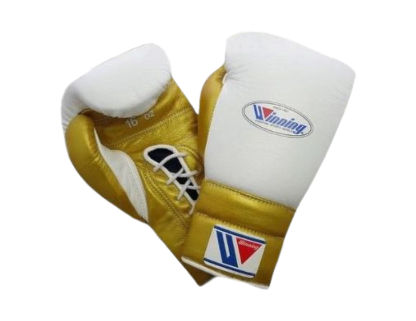 Winning Boxing Gloves White/Gold Custom