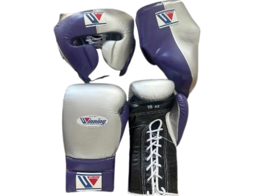 Winning Boxing Set Silver/Purple/Black Sparring Set