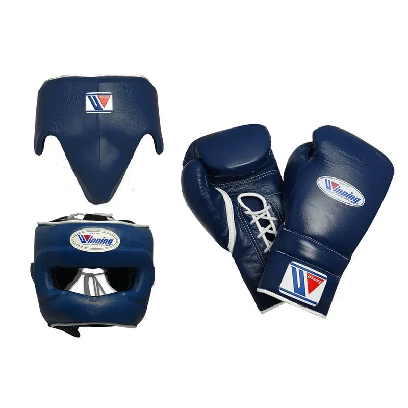 Winning Boxing Set Blue Leather