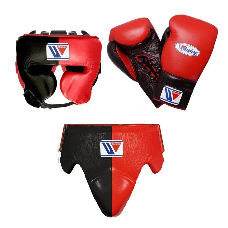 Winning Boxing Set Red/Black Leather