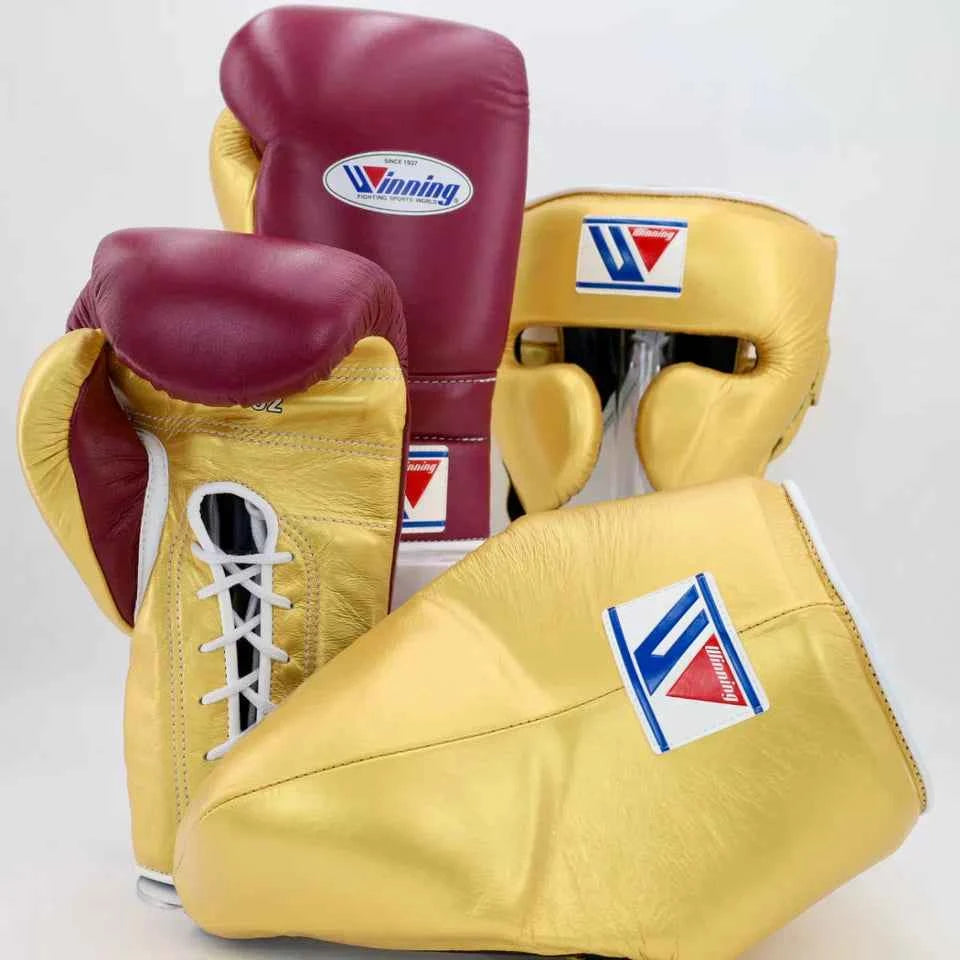 Winning Boxing Set Wine-Red/Gold Customizable
