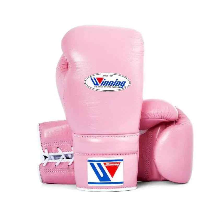 Winning Boxing Gloves Pink Lace-Up