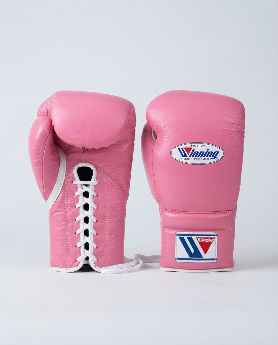Winning Boxing Gloves Pink Lace-Up