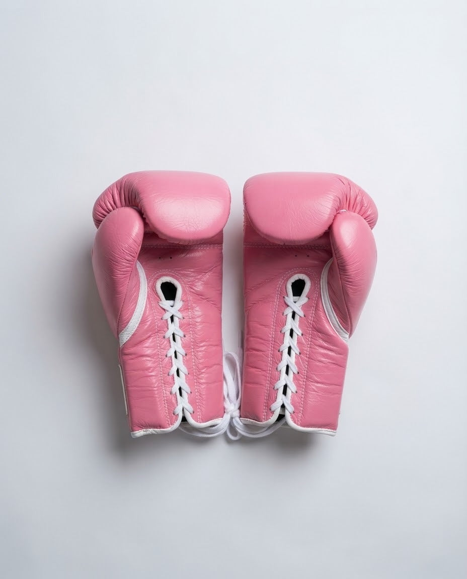 Winning Boxing Gloves Pink Lace-Up