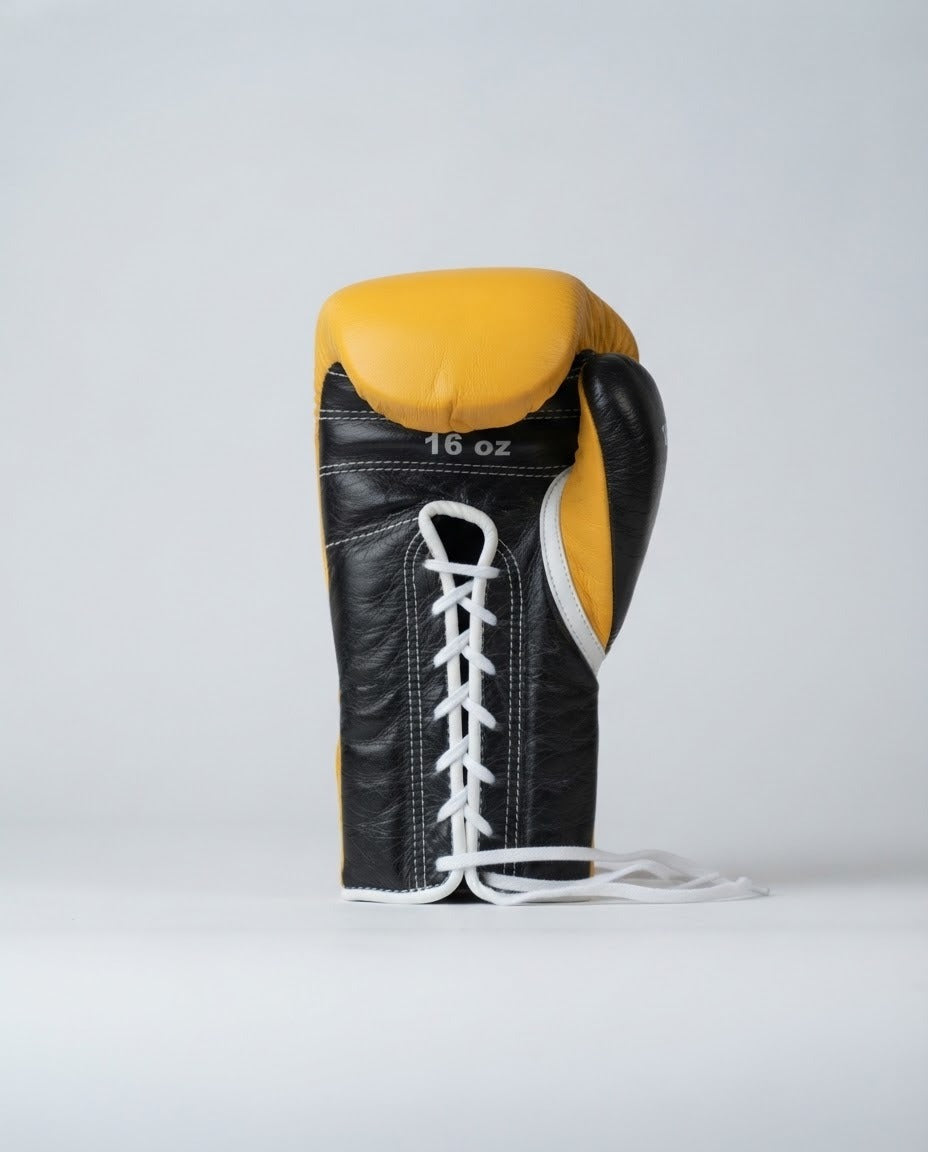Winning Boxing Gloves Yellow/Black Lace-Up