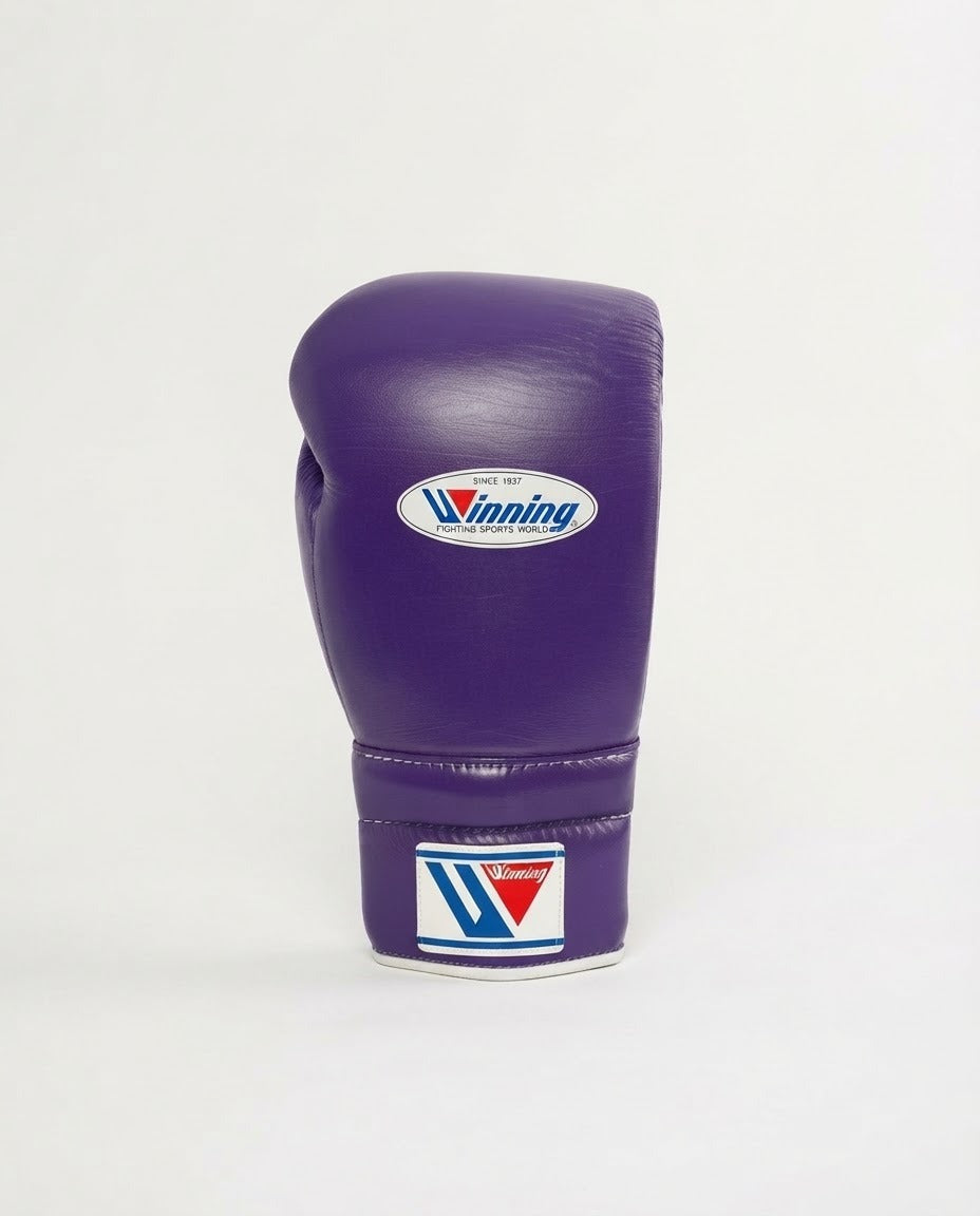 Winning Boxing Gloves Purple Lace-Up