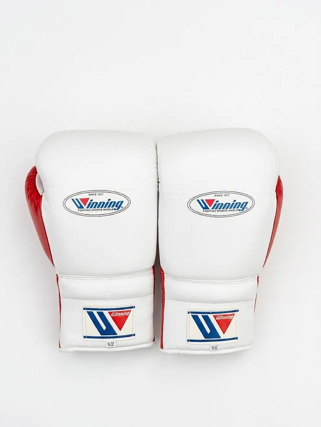 Winning Boxing Set White/Red Leather