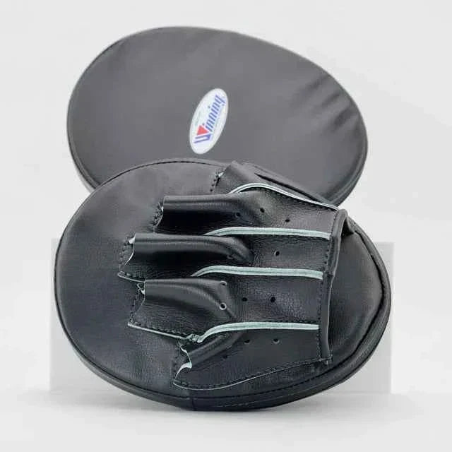 Winning Boxing Punching Mitts Black Leather