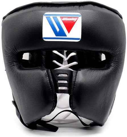 Winning Boxing Headguard Black Custom