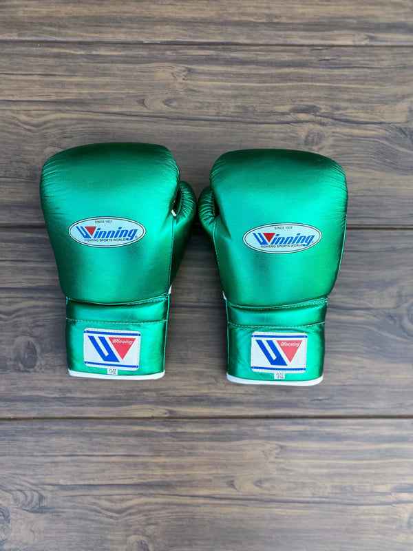 Winning Boxing Set Metallic Green  Sparring Set
