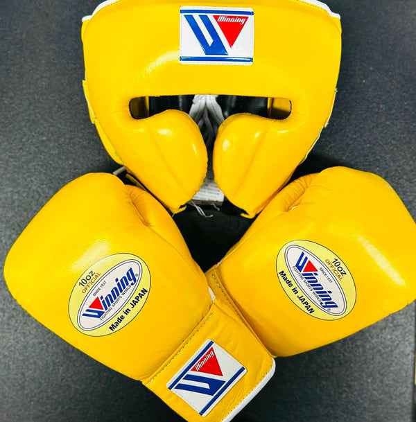 Winning Boxing Set Yellow Leather