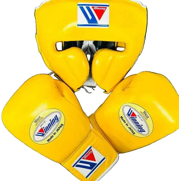 Winning Boxing Set Yellow Leather