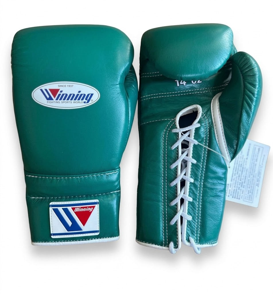 Winning Boxing Gloves Teal Lace-Up