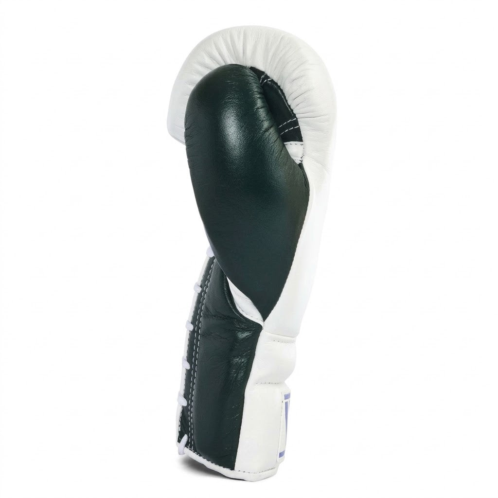 Winning Boxing Gloves White/Green Lace-Up