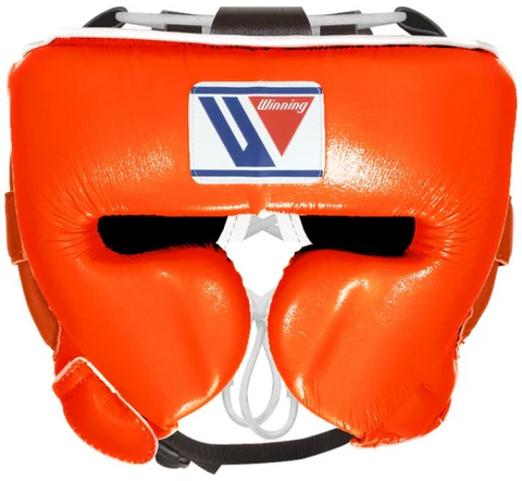 Winning Boxing Headguard Orange Custom