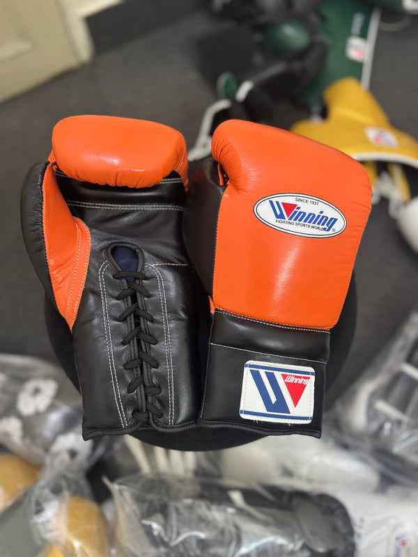 Winning Boxing Gloves Orange/Black Customization