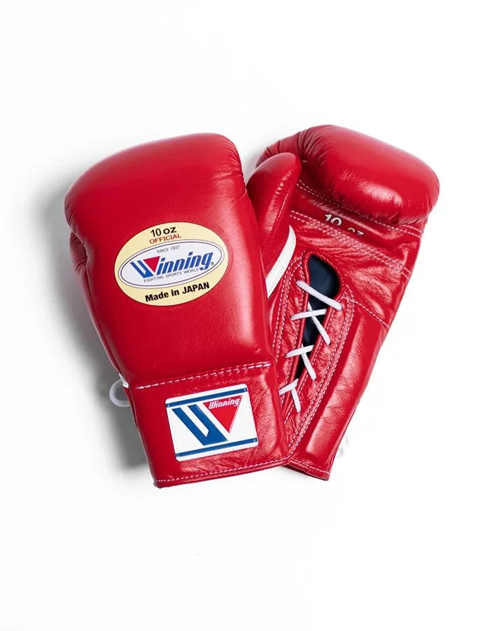 Winning Boxing Gloves Red Lace-Up