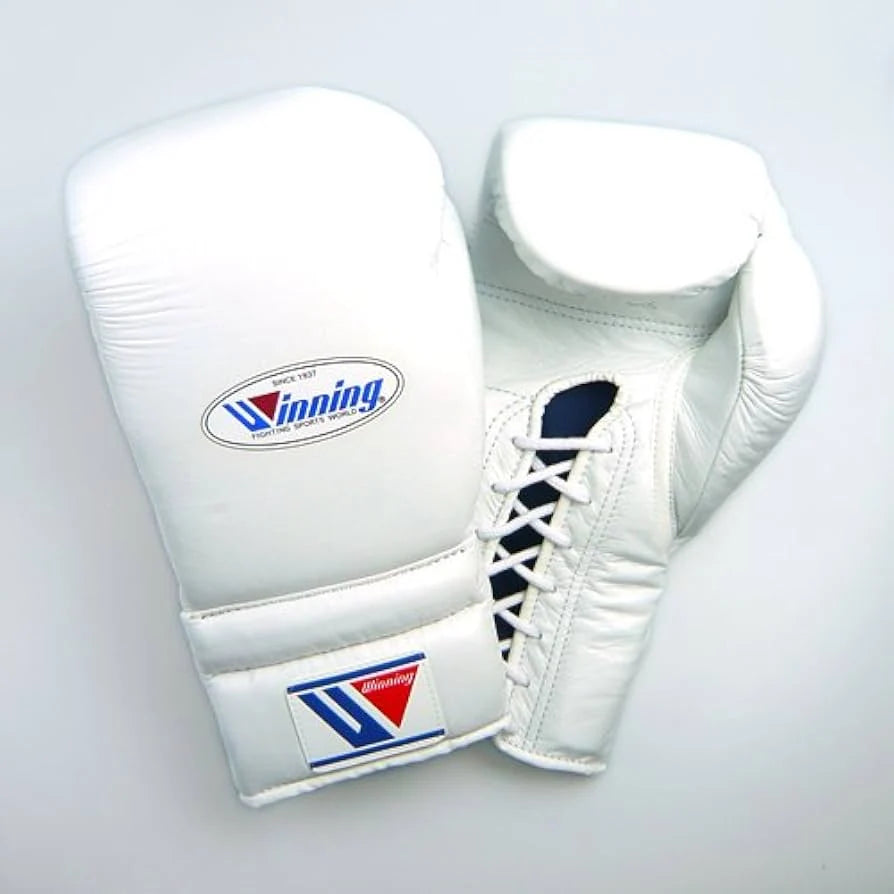 Winning Boxing Gloves White Lace-Up