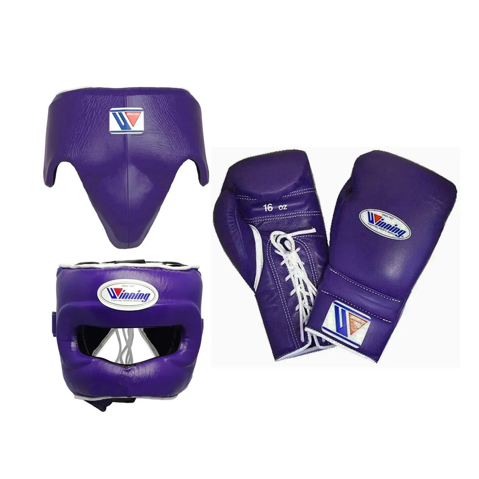 Winning Boxing Set Purple Leather