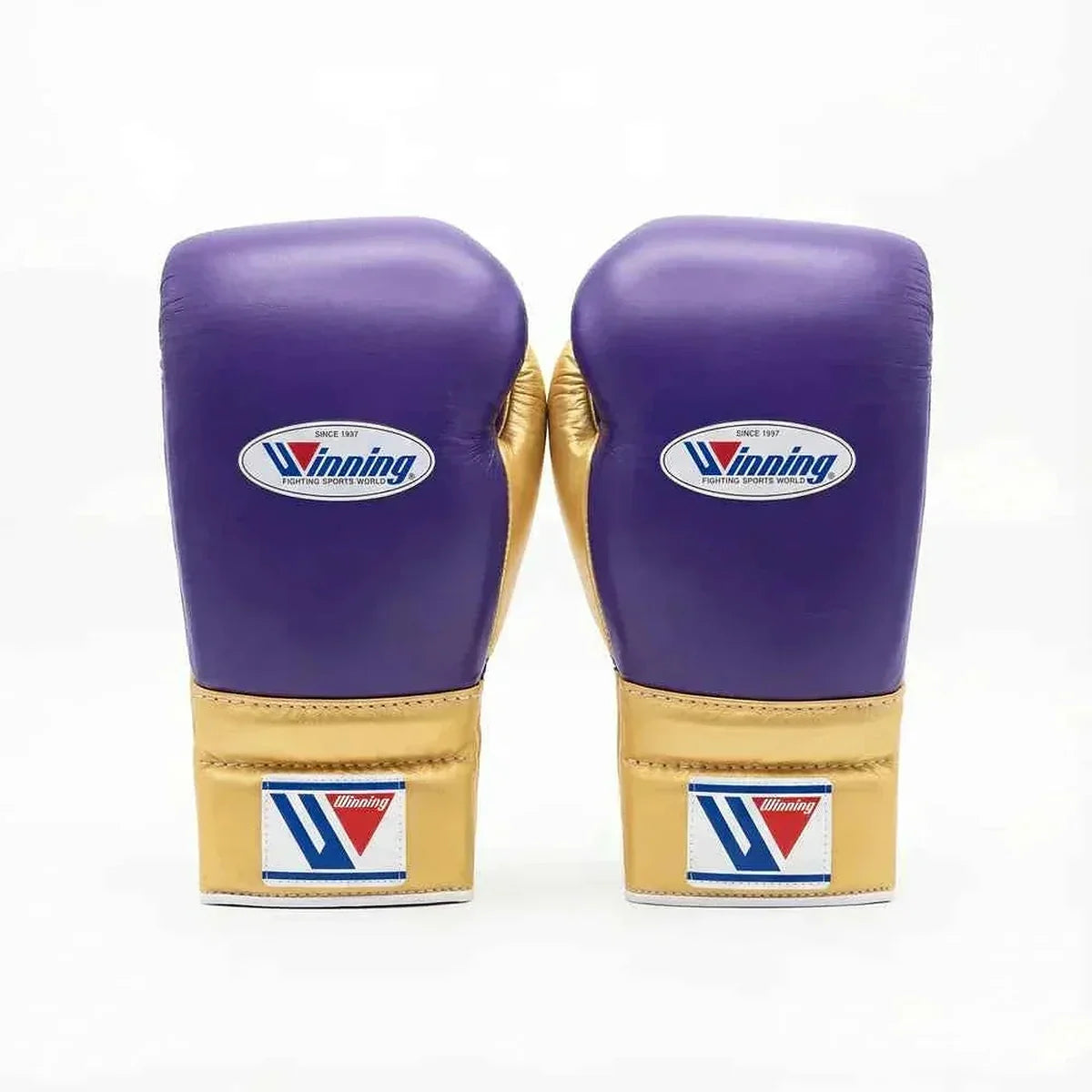 Winning Boxing Gloves Purple/Golden  Lace-Up