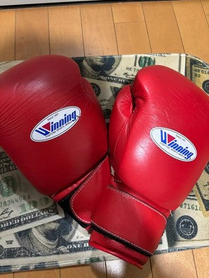 Winning Boxing Gloves Red Leather