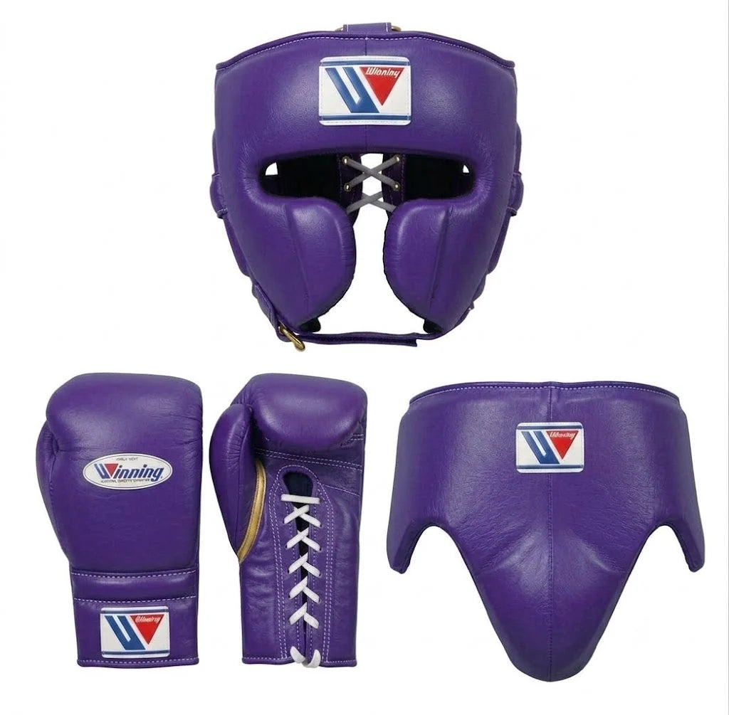 Winning Boxing Set Purple Leather
