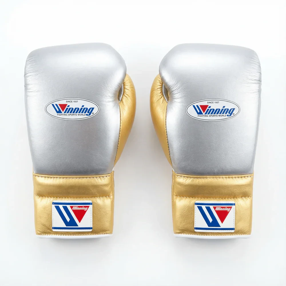Winning Boxing Gloves Silver/Gold Custom
