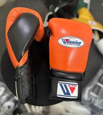 Winning Boxing Gloves Orange/Black Lace-Up